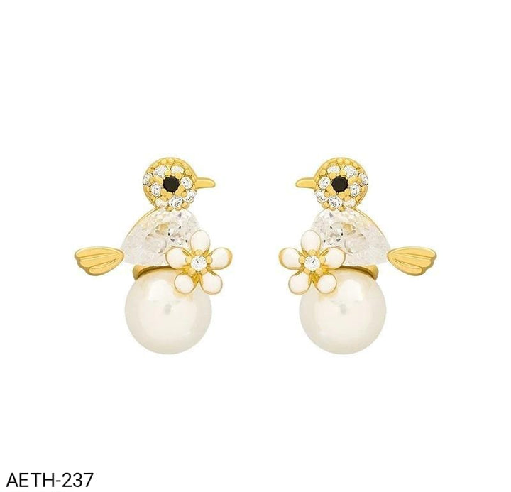 AETH237  Sparrow Stud Tops Pair