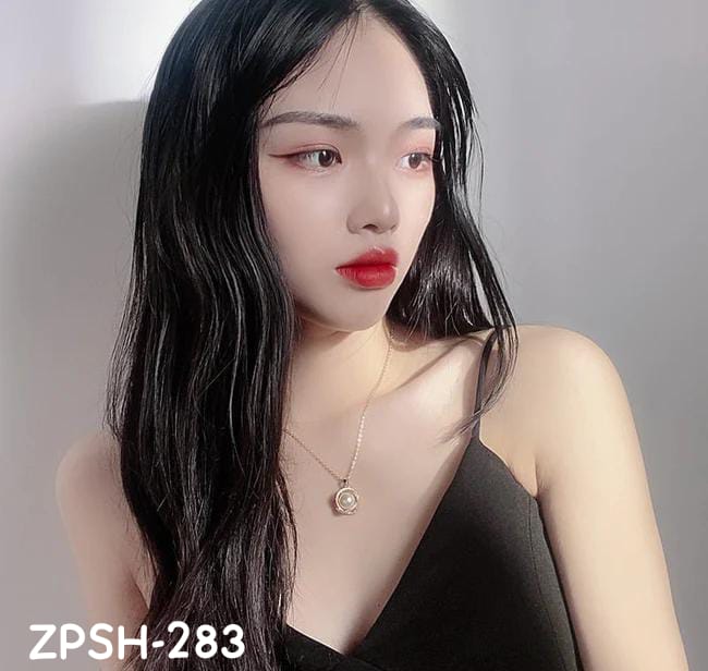 ZPSH283 DT Pearl/Curb Chain Pendant