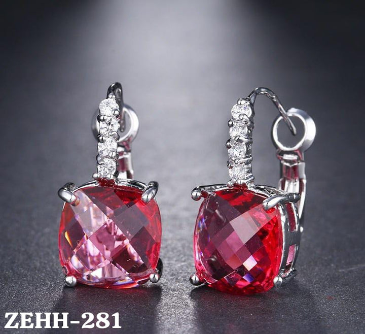 ZEHH281  Cushion Ear Hoops Pair