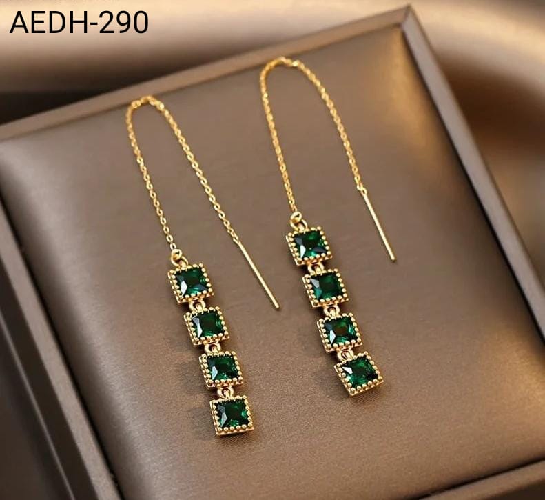 AEDH290  Square Drops Ear Earrings Pair