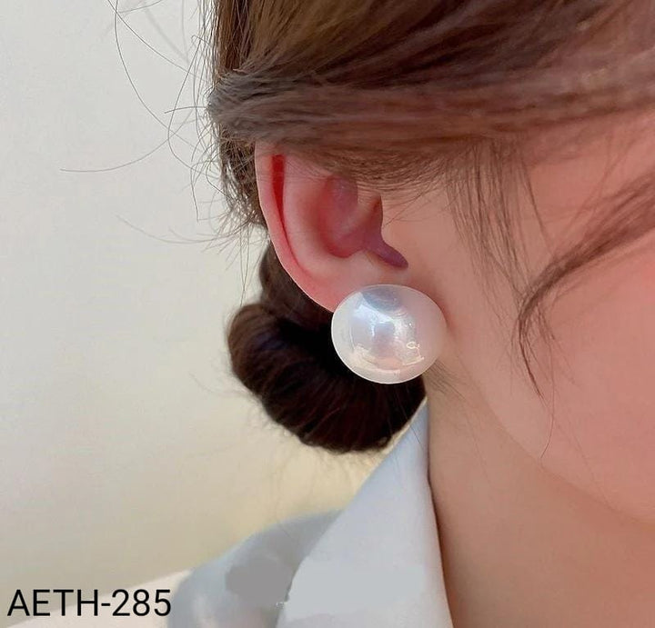AETH285  Round Stud Tops Pair