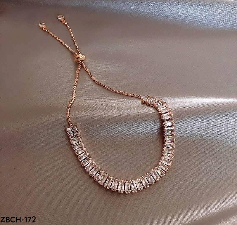 ZBCH172 DT Baguette Joint Hand Bracelet Adjustable