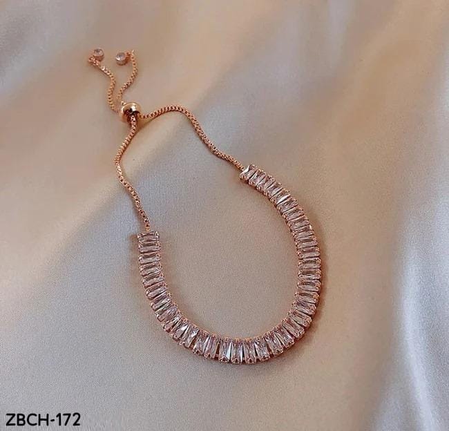 ZBCH172 DT Baguette Joint Hand Bracelet Adjustable
