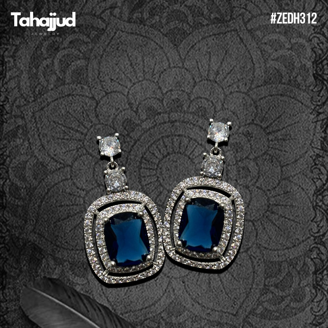 ZEDH312  Surrounding Layer Cushion Drop Earrings