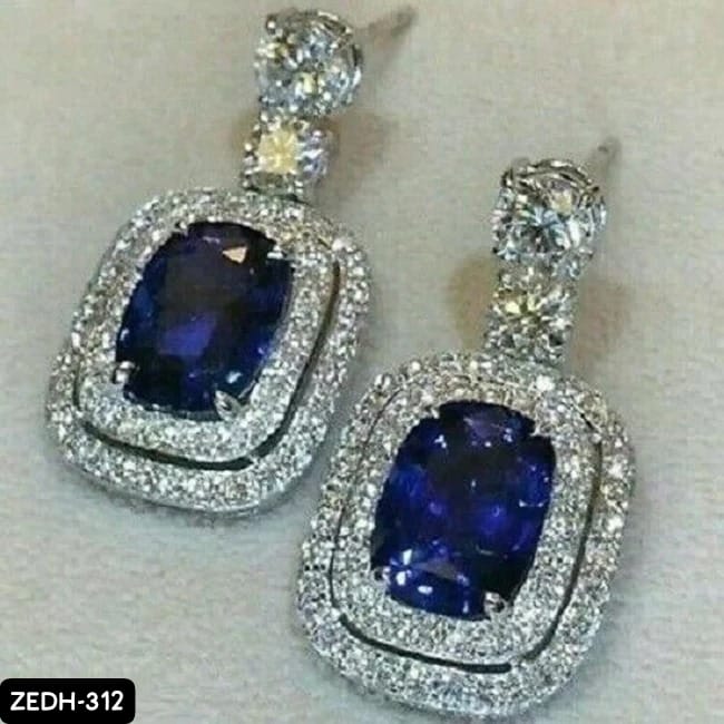 ZEDH312  Surrounding Layer Cushion Drop Earrings